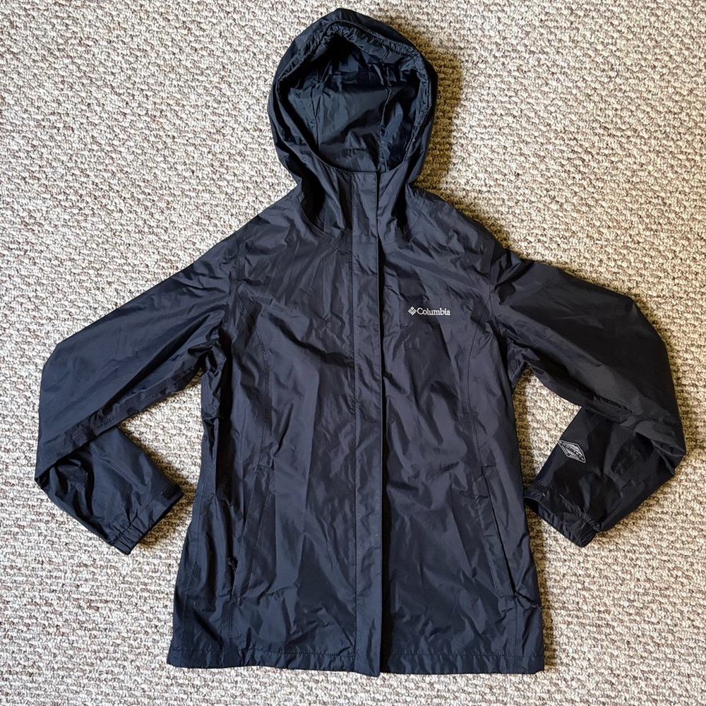 Columbia Black Lightweight Hooded Arcadia II Jacket